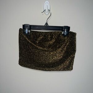 Gold sparkly glitter tube top Windsor Small